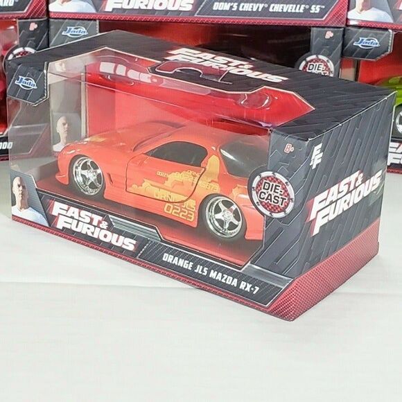 Jada Fast & Furious Orange JLS Mazda RX-7 1:32 Die-cast Collectible Car New - Picture 3 of 7